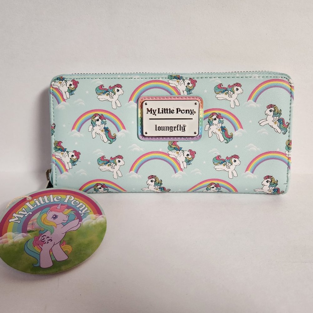 Loungefly My Little Pony Wallet Starshine And Rainbows Pattern Zip Around